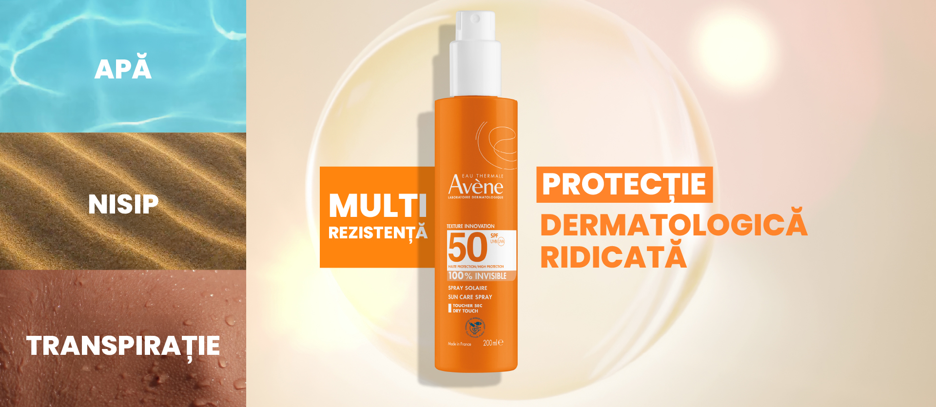 Avene Spray SPF50+ pentru adulți